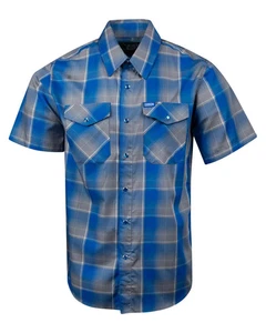 Dixxon Flannel "The 101" Sz M Bamboo Blue Pearl Snap Shirt New In Sealed Bag - Picture 1 of 3