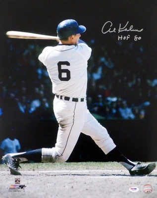 Al Kaline Autographed Signed 16x20 Photo Detroit Tigers "HOF 80" PSA/DNA - Image 1 of 3