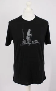 ICEBREAKER MENS T-SHIRT GRAPHIC PRINT SMALL BLACK RRP £75 AD - Picture 1 of 8