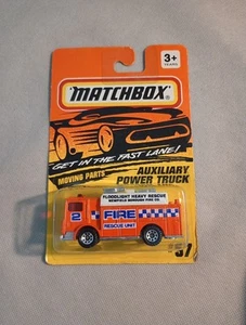 1995 Matchbox Mack Auxiliary Power Truck #57 Orange & White Moving Parts MB 229 - Picture 1 of 6