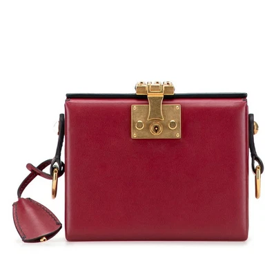Bolso de hombro pequeño Dior Addict de cuero rojo para mujer Foto 1 de 4