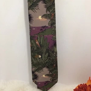 Vintage Hamers Spokane Herren Krawatte 100% Seide Neuheit Muster Tocan/Tropical 0545 - Bild 1 von 2