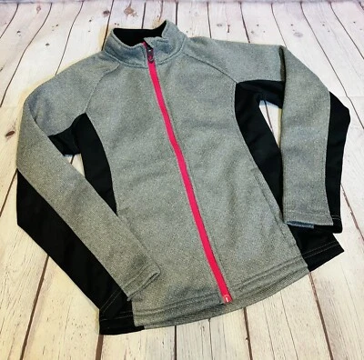 Spyder Fleece Lined Full Zip Jacket Youth Large 12/14 GRAY/PINK - Image 1 of 4