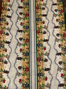 Picket Fence, Birdhouses, Watering Cans Fabric - 1 1/3 Yards - Picture 1 of 4