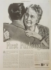 1943 Conoco Nth motor oil Vintage Ad First Furlough - Picture 1 of 1