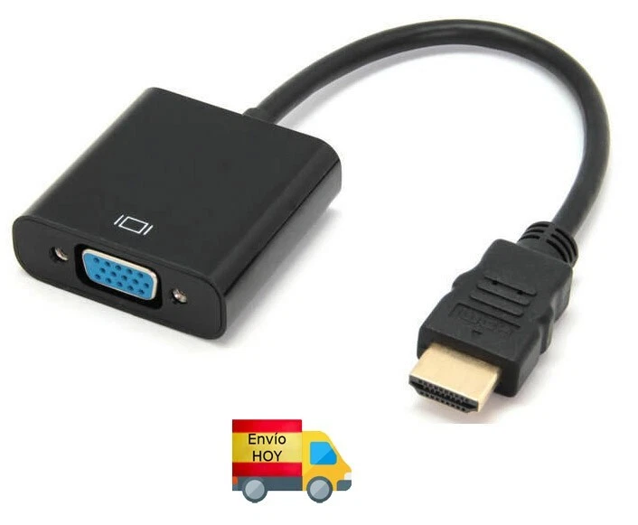 CONVERTIDOR Hdmi A VGA Svga M/H 20cm CONVERSOR Hdmi -  Vga ADAPTADOR - Imagen 1 de 1