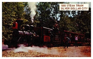 1880 Steam Train at Silver Dollar City Missouri Postcard #451 - Picture 1 of 2