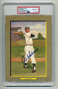 AL KALINE SUPERB  GEM MINT 10 PSA/DNA SIGNED  PEREZ STEELE GREAT MOMENTS CARD