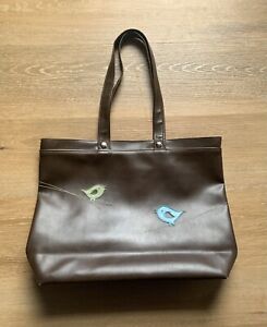 Queen Bee Creations Rebecca Pearcy Chirp Tote Bag Brown
