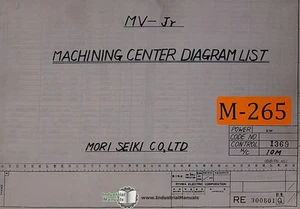 Mori Seiki MV-Jr, Machining Center Diagram List Manual - Picture 1 of 1