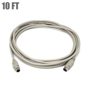 10FT PS/2 MDIN-6 Male to Female M/F Extension Cable Cord For Mouse & Keyboard - Picture 1 of 3
