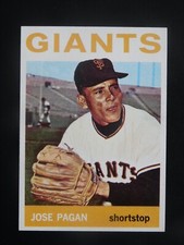 1964 Topps Baseball Card #123 Jose Pagan (NM+)