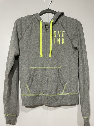 UNDERCOVER Giacca ROSA Victorias Secret taglia XS full zip cappuccio grigio Y2K Collegiate Preppy