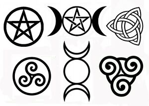 Wicca/Pagan/Witches various symbols polymer stamps