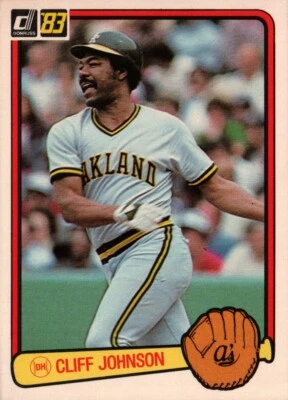 1983 Donruss Baseball #601 - Cliff Johnson - Oakland Athletics  83-694 - Image 1 of 2