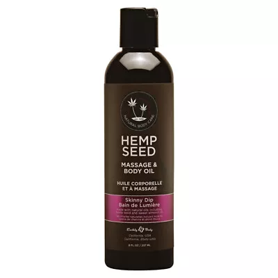 Earthly Body Hemp Seed Massage Oil 8oz Skinny Dip - Condition & Moisturize - Image 1 of 2