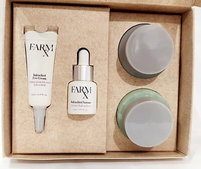 FarmX Rx 超绿色冷却凝胶保湿霜 Bakuchiol 精华眼部 4 件装全新 — 第 1/4 张图片