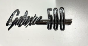 1962 Ford Galaxie 500 glove box door emblem one broken pin nice chrome original - Picture 1 of 9