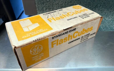 GE FlashCubes p/n 7163 – Full Case (12 Packs) – 144 Flashes – Vintage NOS - Image 1 of 4