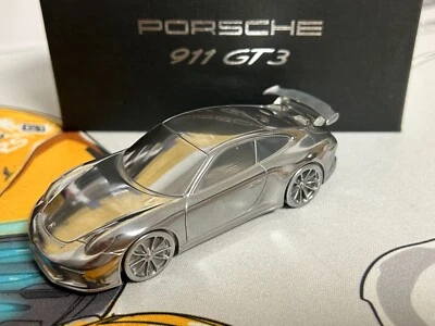 1/43 Scale Porsche 911 992 GT3 - Paperweight--Aluminum Chrome - Image 1 of 4