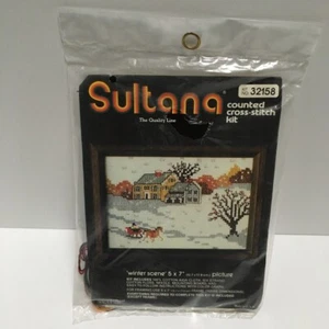Kit de punto de cruz contado Sultana escena de invierno #32158 - Imagen 1 de 6