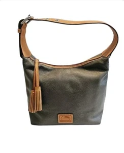 Dooney & Bourke Patterson Pebble Leather Hobo/shoulder Bag Taupe J12966624. NWOT - Picture 1 of 19