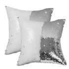 Sublimation Sequin Pillow Case Blanks 16''x16'' - Set Of 2 Silver Reversible ...