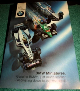 BMW MINIATURES - models booklet - fold-out - full colour - vgc - Bild 1 von 3