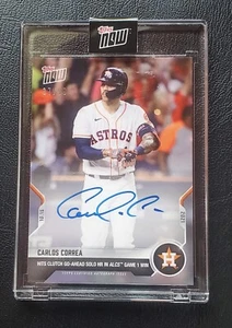 2021 Topps Now #974A Carlos Correa Houston Astros Autograph #37 of 99 ALCS HR! - Picture 1 of 2