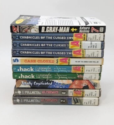 Misc Manga lot (English) 10 books Cursed Sword Jack Totally Cap Case Closed - Image 1 of 4