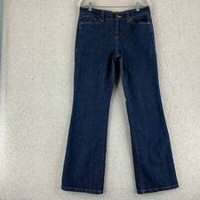 DKNY Jeans Bootcut Leg Denim Women's 10 Regular Blue Flap Back Pockets Mid Rise