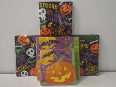 Servilletas para bebidas y bocadillos de Halloween "Pumpkin Shine & Spooktacular" (nuevas, selladas) Foto 1 de 4