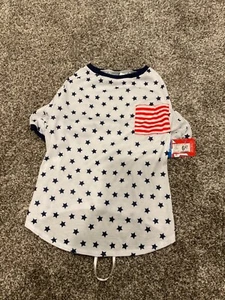 NWT Top Paw XL Pet Dog Cat Americana T-Shirt stars and stripes - Picture 1 of 2