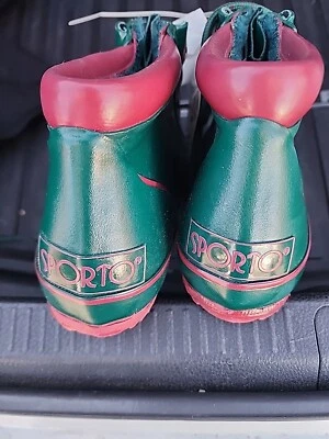 SPORTO Duck Waterproof Vintage Boots, Rubber, Red and Green, Size 9 - Image 1 of 4