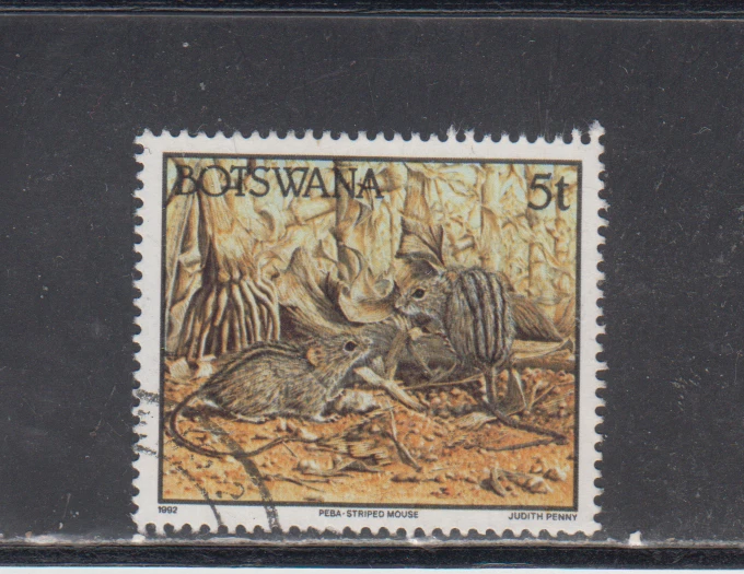 BOTSUANA: 1992 - USADO - SCOTT # 521 ROEDORES Foto 1 de 1