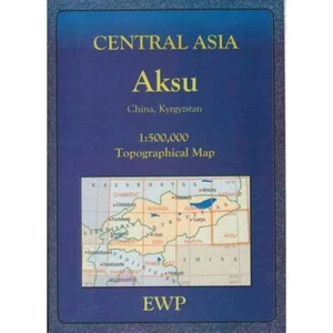 Central Asia: Aksu topographic mountain map China Kyrgyzstan trekking hiking - Picture 1 of 3