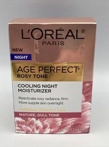 L'Oreal Paris Age Perfect Rosy Tone Cooling Night Moisturizer, 1.7 oz - NEW - Picture 1 of 4