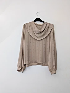 Vera Spence Beige Blouse Size 10 Vintage 1970s Lightweight - Picture 1 of 9