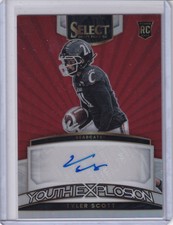 Tyler Scott 2023 Panini Select Draft Picks Red Prizm Youth Explosion Rc Auto