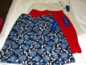 KAREN SCOTT Sport LOT of 3 Skirt SKORTS (blue print/red/beige) Women Size 4P NEW - Picture 1 of 8