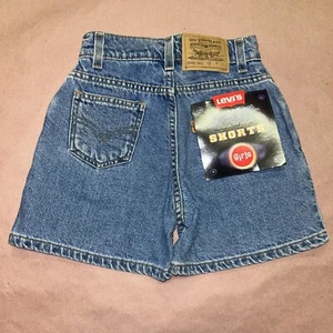 Vintage 1990’s Levi’s 491 Girls Denim Shorts, Deadstock Size 7 - Picture 1 of 4