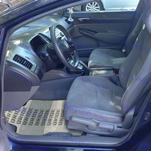 JDM Bride Racing Fabric Floor Mats Interior Carpets for 2006-11 HONDA CIVIC 2PCS - Picture 1 of 8