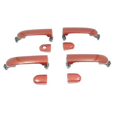 Juego de 4 piezas manija de puerta exterior NAC metálico rojo carmín para Nissan Versa 2007-2012 Foto 1 de 3