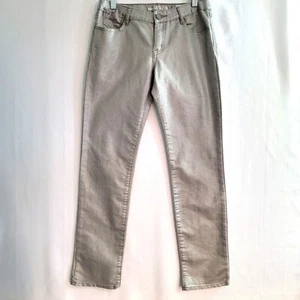 Gap Kids Jeans 1969 Super Skinny Girls Size 14 Metallic Silver - Picture 1 of 13