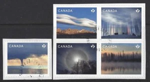 CANADÁ 2018 FENÓMENOS METEOROLÓGICOS JUEGO DE 5 AUTOADHESIVOS USADOS FINOS - Imagen 1 de 1