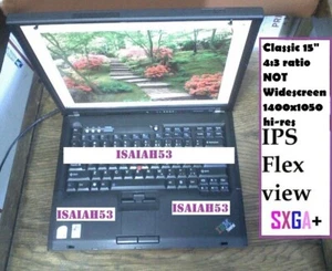 Lenovo T601F ✅ FRANKENPAD ✅ T60 T61 15" USED SXGA+ IPS Flexview T601 laptop SSD - Picture 1 of 11