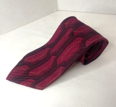 Richel Men's Necktie 100% Silk Handmade in Spain For Davis For Men Chicago Red - Image 1 of 4