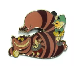 Disney Pin Trading Alice In Wonderland Cheshire Cat Hand Puppets Mad Hatter LE - Picture 1 of 1