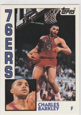 TARJETA DE NOVATO CHARLES BARKLEY Topps Archives Philadelphia 76ers RC Baloncesto SUNS Foto 1 de 2