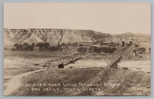 RPPC Medora ND Bad Lands Little Missouri River Railroad & Highway Bridges - Picture 1 of 4